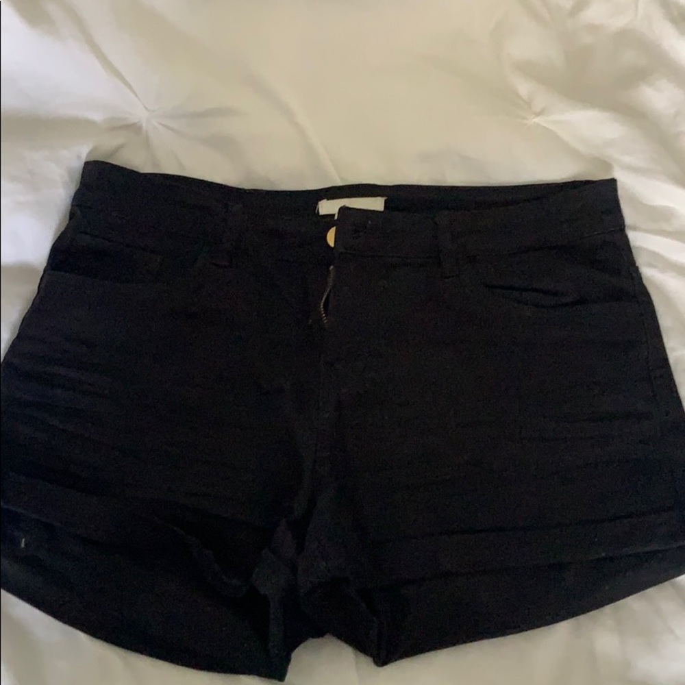 H&M black jean shorts